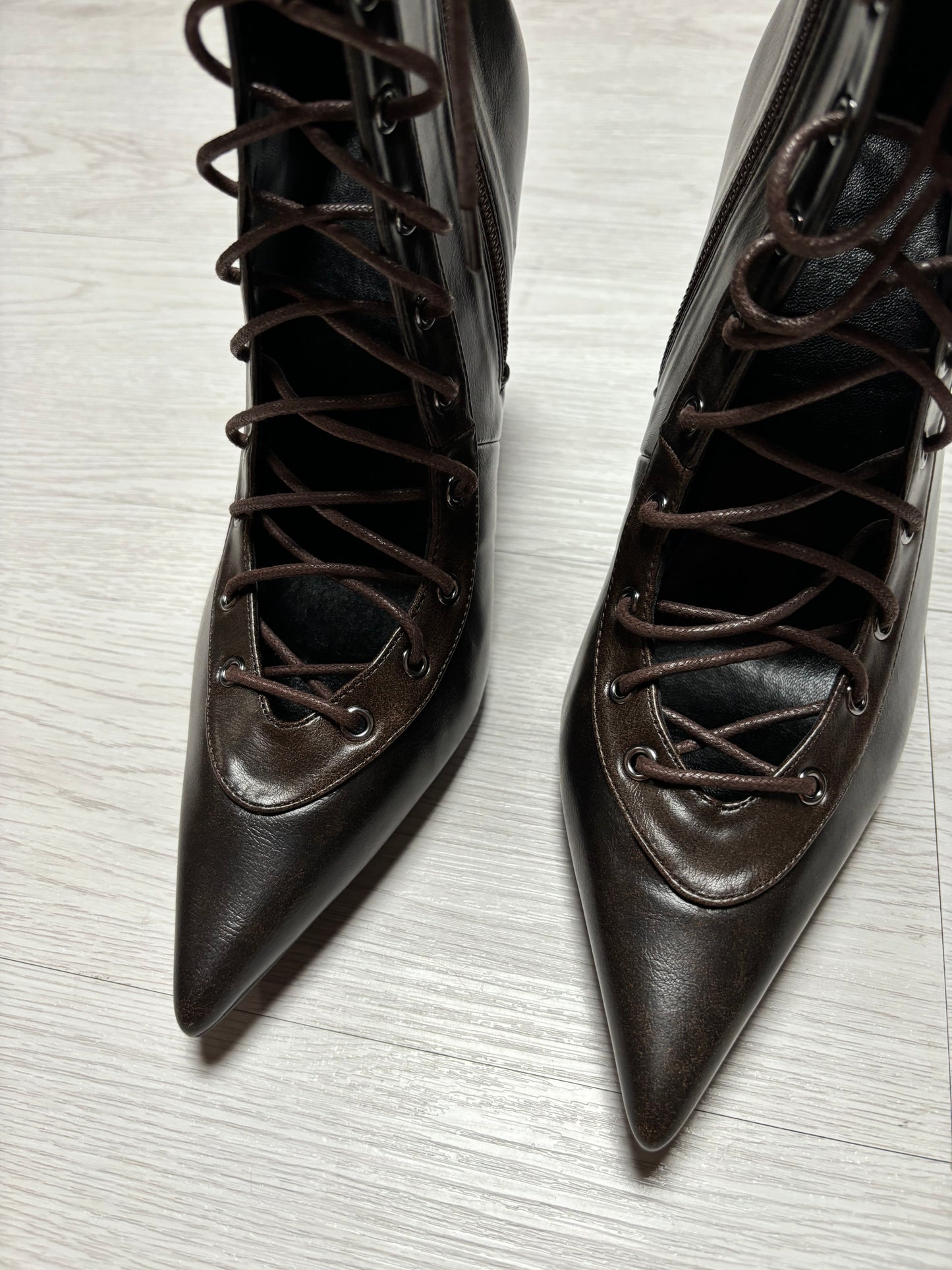 Lace up Heels Marrone Vintage