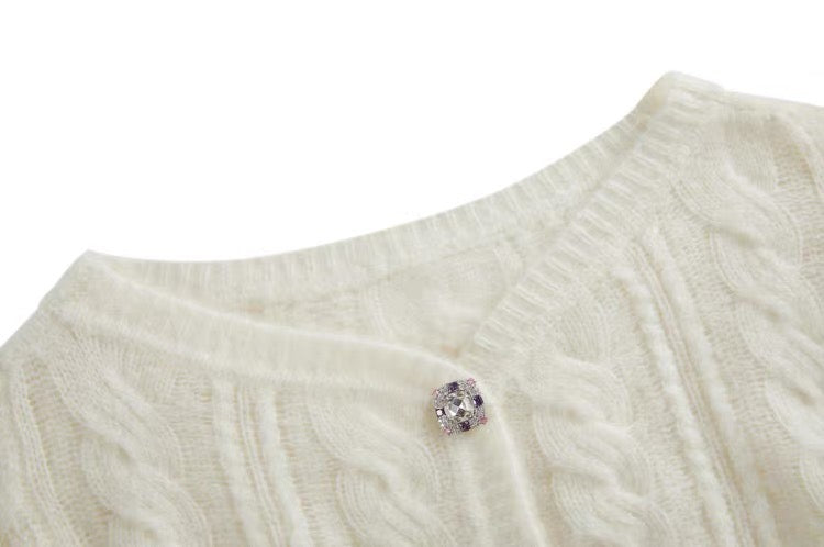 CARDIGAN GIOIELLI BIANCO