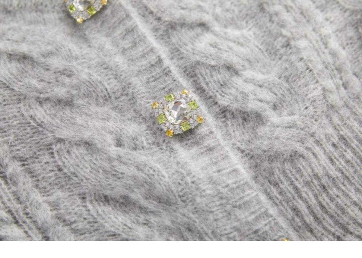 CARDIGAN GIOIELLI GRIGIO