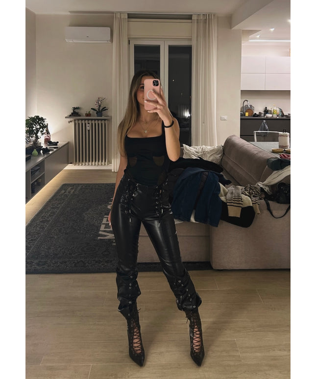 Lace up Heels Marrone Vintage