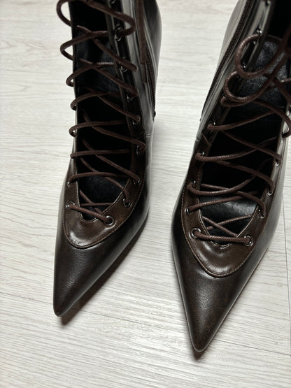 Lace up Heels Marrone Vintage