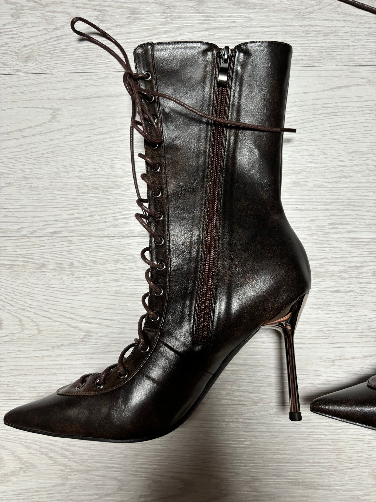 Lace up Heels Marrone Vintage