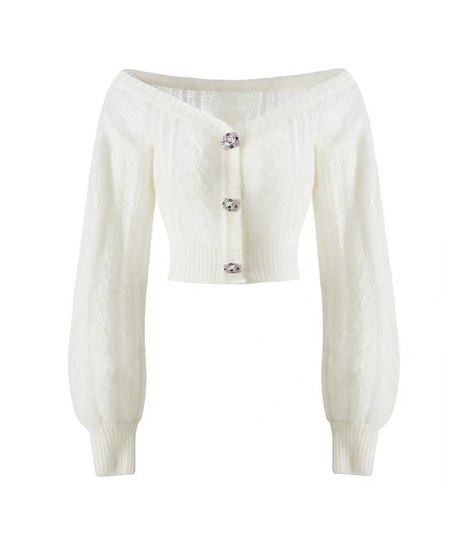 CARDIGAN GIOIELLI BIANCO