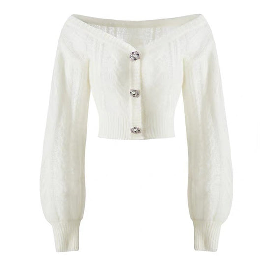 CARDIGAN GIOIELLI BIANCO