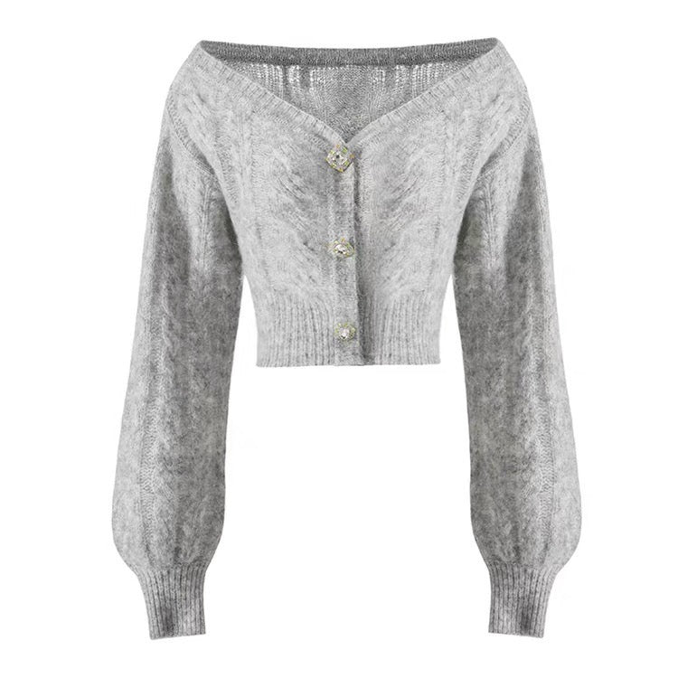 CARDIGAN GIOIELLI GRIGIO