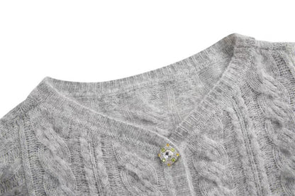 CARDIGAN GIOIELLI GRIGIO