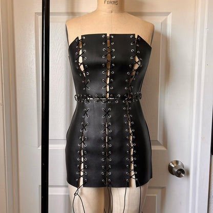 Abito lacci ecopelle